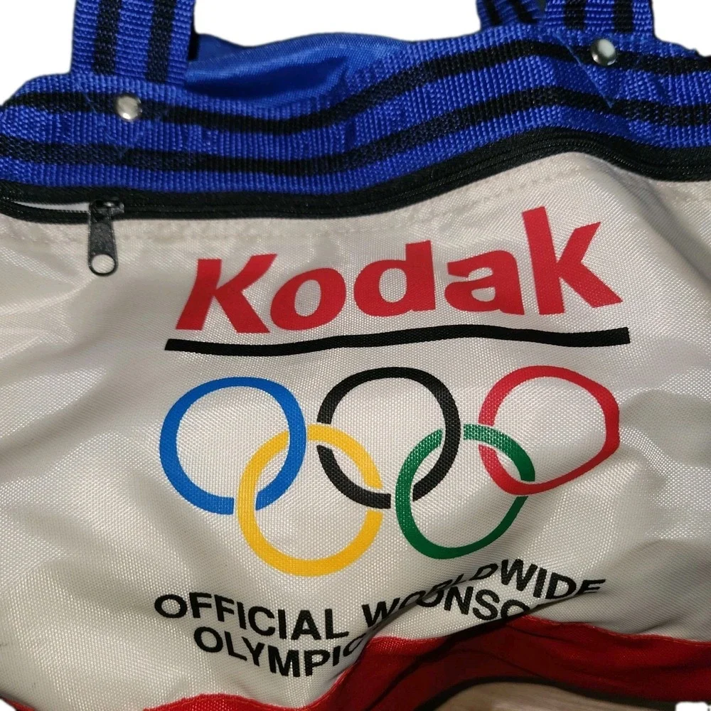 Kodak OFFICIAL 1984 WORLDWIDE OLYMPIC SPONSOR Vintage Olympic Ad Merch Bag USA